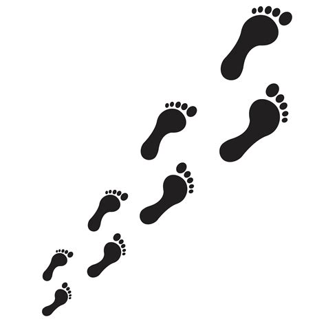 Perspective View Of Footprint Path 1266340 Vector Art At Vecteezy