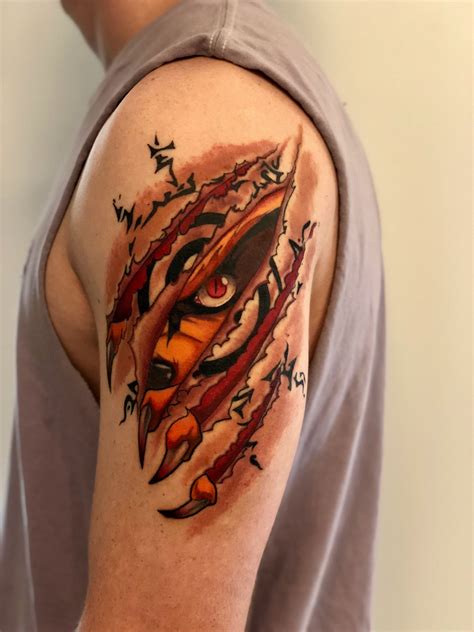 Kurama Nine Tails Naruto Tattoo Badass Tattoos Dope Tattoos Tattoos And Piercings Body Art