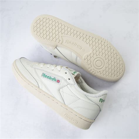 Womens Reebok Club C Vintage Athletic Shoe Chalk Alabaster Glen Green Journeys