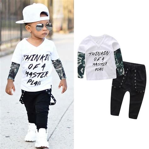 Boys 2pc Top Bottom Cool Dude Newborn Outfits Baby Boy Outfits