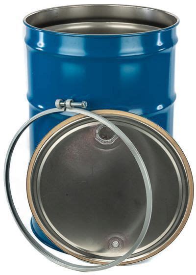Reconditioned 55 Gallon Steel Drum Open Head Unlined Bungs Light