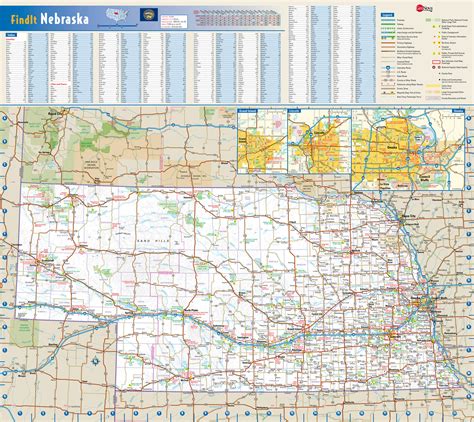 Large Detailed Roads And Highways Map Of Nebraska State