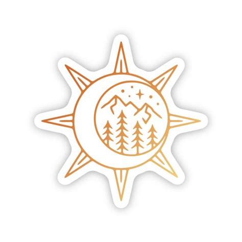 Kenco Outfitters Stickers Northwest Sun And Moon Scene Sticker