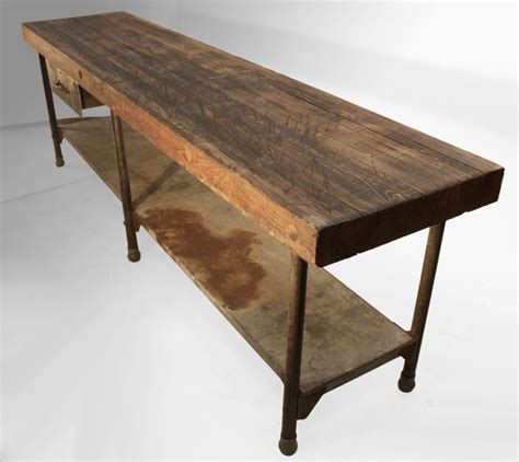 It's one of the most trusted brands on the market of wood choosing the best finish for your wooden kitchen table is an important decision. Large Early Industrial Work table, Kitchen Island table at ...