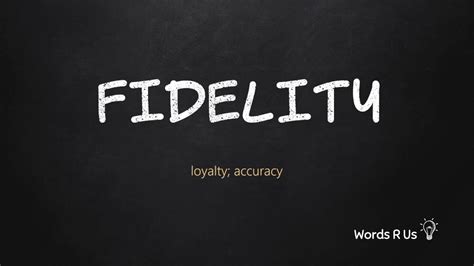 How To Pronounce Fidelity In American English Youtube