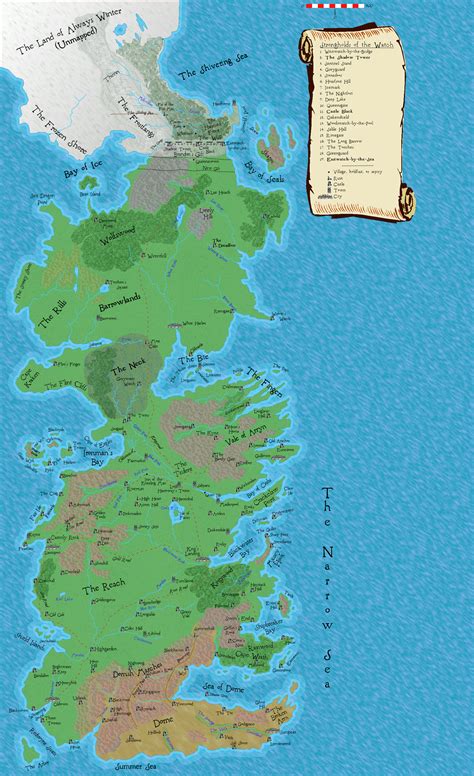 Westeros Detailed Map