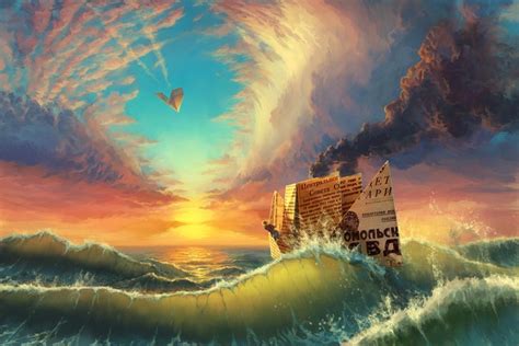 4k 5k 6k Sea Ships Pictorial Art Waves Smoke Hd Wallpaper