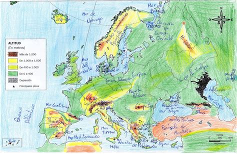 6º C Curso 20152016 Mapa FÍsico De Europa