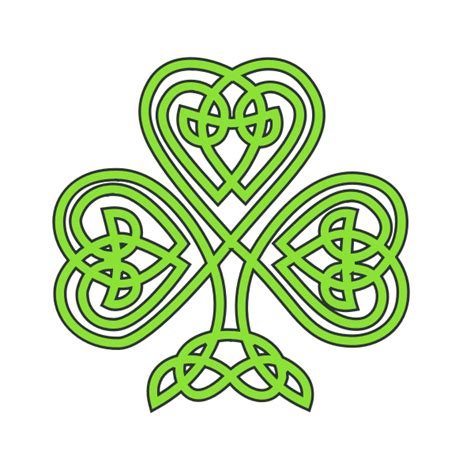 Celtic Three Leaved Shamrock Vector Clip Art Free Svg