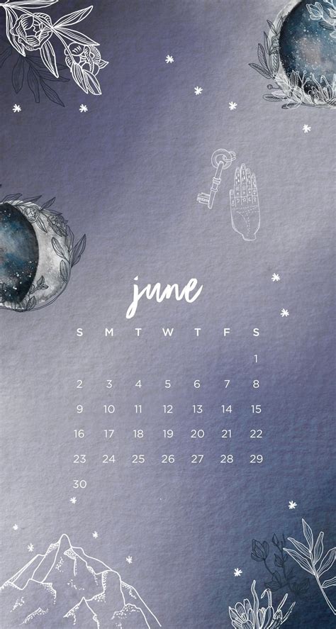 June Calendar Aesthetic Wallpaper Download Mobcup