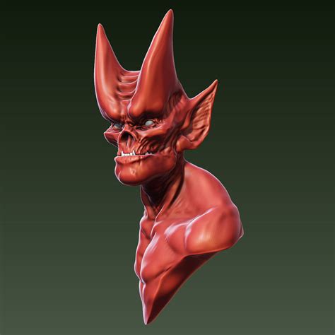 Red Demon Head 3d Model Download For Free