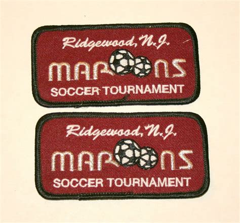 2 Ridgewood Maroons Soccer Team Club New Jersey Tournament Patch New