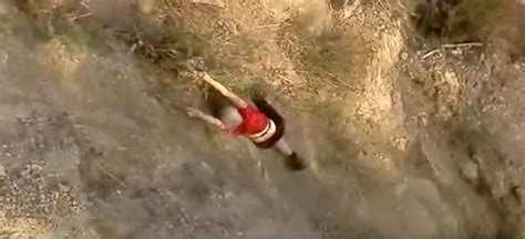 Girl Falling Off Cliff
