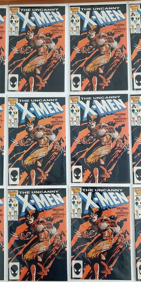Uncanny X Men 212 Lot Of 24 Comics Wolverine Vs Sabretooth Hi Grade