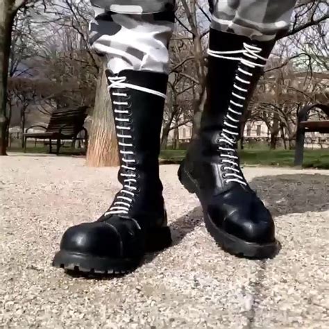 Skinhead Boots And Camouflage Pants