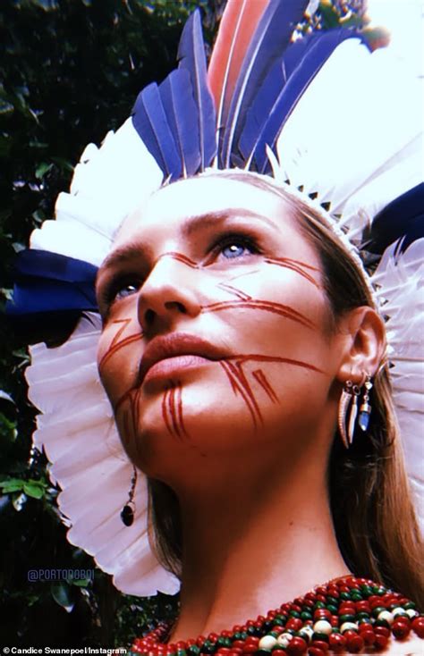 Candice Swanepoel Visits Native Brazilian Tribe And Gets Markings Put