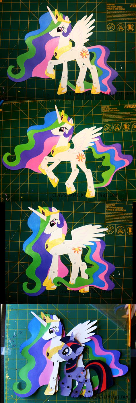 Princess Celestia Paper Puppet By Clawshawt On Deviantart