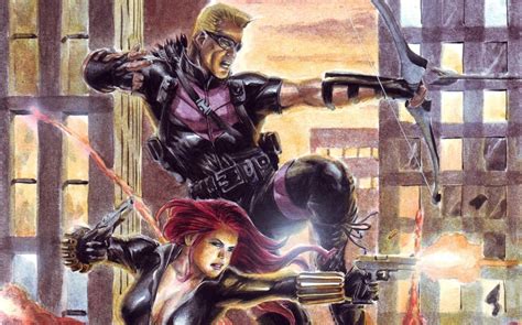 Avengers Hawkeye And Black Widow