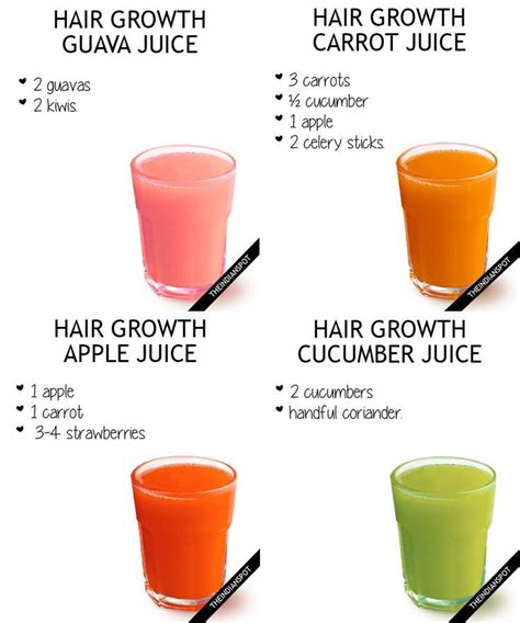 4 Juice Recipes For Faster Hair Growth Hair Growth Smoothie Recipes