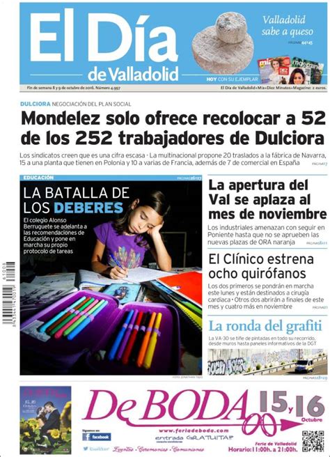 Periódico El Día De Valladolid España Periódicos De España Edición