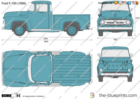 Ford F 100 Vector Drawing Ford Ford Truck Delorean