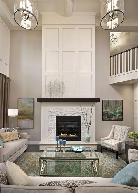Tall Fireplace Home Fireplace Fireplace Remodel Living Room With