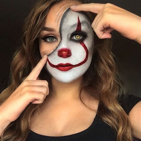 Pulled Back Skin Pennywise Clown Makeup Inspired By The It Movie