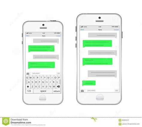 Get ready to copy these down! Smartphone Chatting Sms Template Bubbles. Stock Vector ...