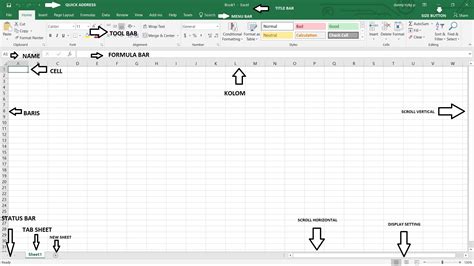 Gambar Lembar Kerja Excel Beserta Fungsinya Masing Masing Koleksi