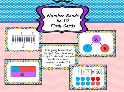 Number Bond To 10 Flash Cards Teaching Resources