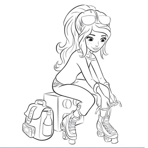 Girl Lego Friends Coloring Pages Free Printable City Ninjago Emma From