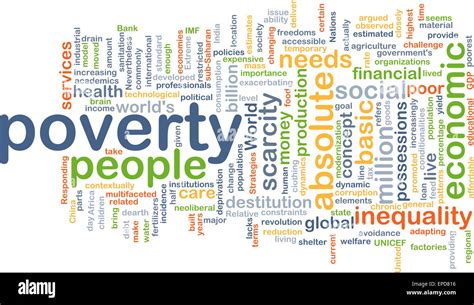 Background Concept Wordcloud Illustration Of Poverty Stock Photo Alamy