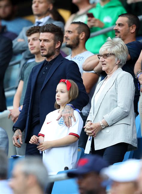 David Beckham And Daughter Harper Attend Womens World Cup Photos