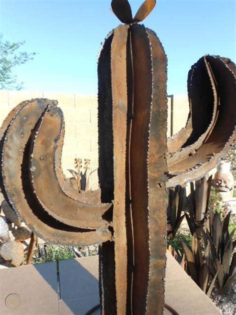 Saguaro 24 Metal Cactus Yard Art Southwest Desert Sculpture Steel