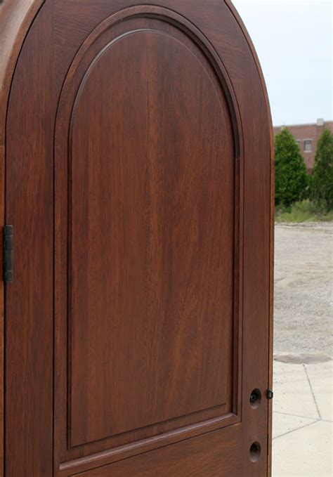 Determine wheter the jamb needs to be replaced—not just the door slab. Mahogany Round Top Clearance Pre-Finished Exterior Door