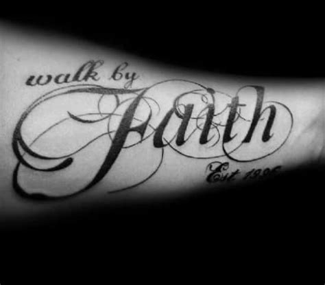 Walk by faith, not by sight. 20 Walk By Faith Not By Sight Tattoo Design Ideas For Men ...
