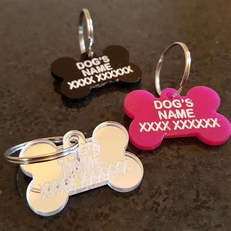 Custom Handmade Acrylic Engraved Pet Dog Id Tags Buy Acrylic Dog Tags
