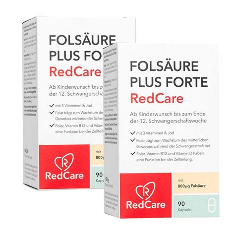 Redcare Folsäure Plus Forte 2x90 St Shop Apotheke