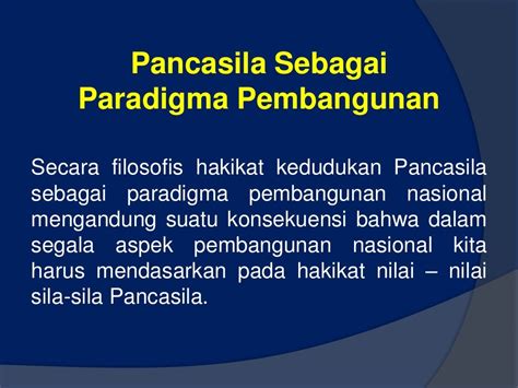 Bab 9 Pancasila Sebagai Paradigma Pembangunan