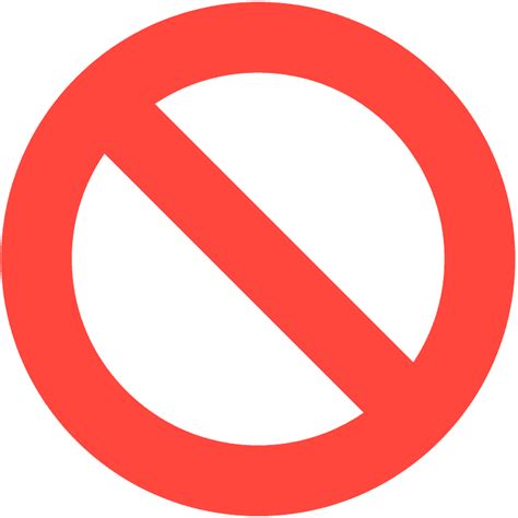 Traffic Sign No Symbol Emoji Warning Sign Prohibited Png Download