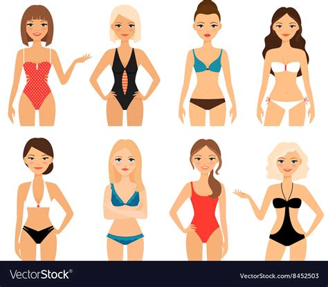 women in swimsuit royalty free vector image vectorstock