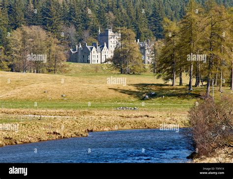 Braemar Aberdeenshire Scotland Invercauld Castle With River Dee In