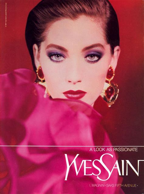 One Page Of A Yves Saint Laurent Beauty Ad As Seen In Vogue March