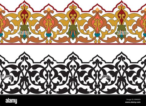 Arabic Arabesque Decorative Texture Islamic Ornamental Colorful Design