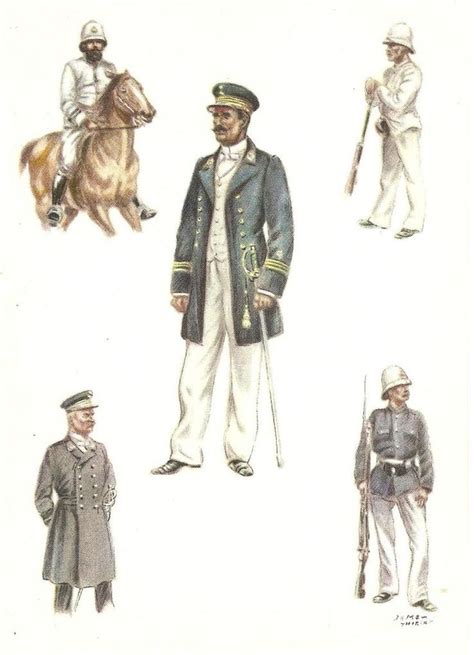 Belgian Congo Force Publique 1890 Officiers Et Sous Officiers