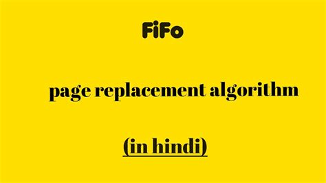 Computer science is the systematic study of computing systems and computation. FIFO page replacement algorithm in Hindi made easy # ...