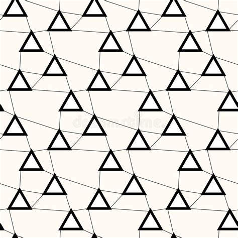Technology Lines Seamless Pattern Irregular Grid With Triangles On