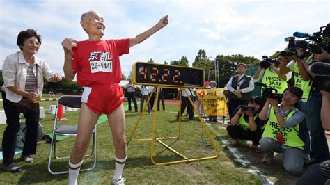 japanese old athlete video hidekichi miyazaki breaks 100m record for 105 year olds herald sun