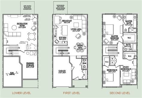 Three Story Condo Floor Plan Condo Floor Plans Model House Plan