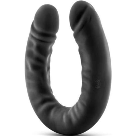 Ruse Silicone Double Headed Dildo Black Sex Toys At Adult Empire